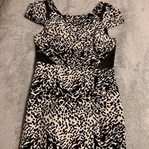 Tibi Black and White Patterned Dress